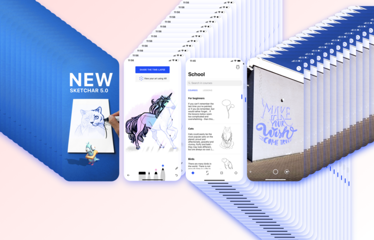 SketchAR 5.0: безмаркерный трекинг, новые уроки, подсказки и автосохранение
