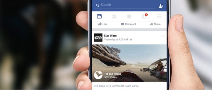 В Facebook добавлена поддержка сферического видео