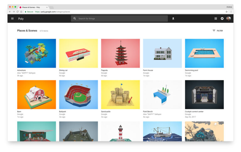 Google представила API и Toolkit сервиса Poly