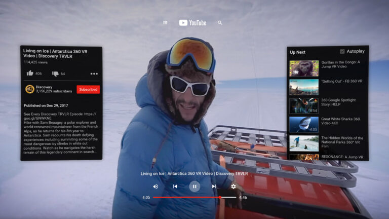 YouTube VR доступен бесплатно на Oculus Go