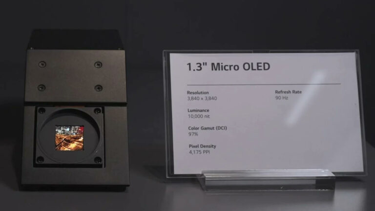 LG Display похвасталась microOLED-дисплеем с плотностью 4175 пикселей на дюйм и яркостью 10 000 нит